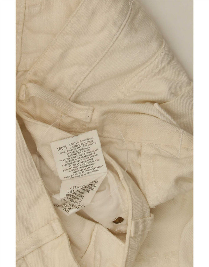 Take Two Mens Mitchell Distressed Slim Jeans W34 L35 Off White Cotton