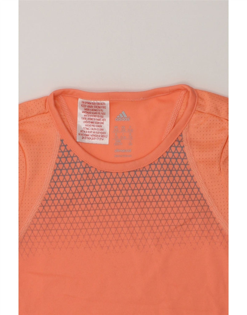 ADIDAS Girls Climacool T-Shirt Top 5-6 Years Orange Polyester | Vintage Adidas | Thrift | Second-Hand Adidas | Used Clothing | Messina Hembry 