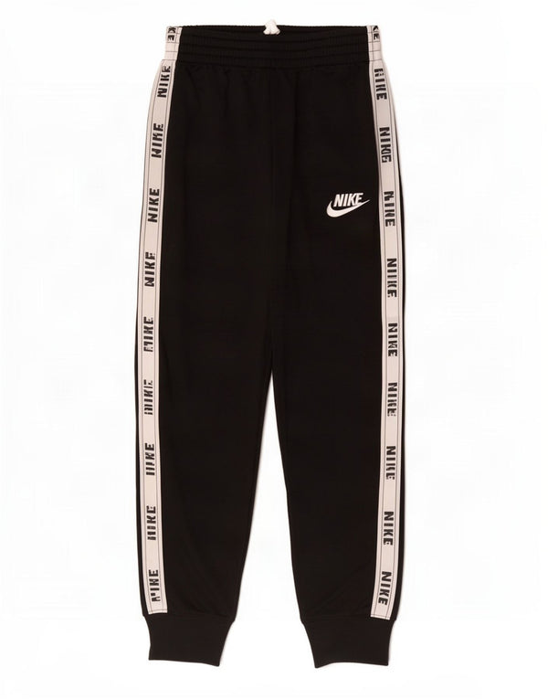 Nike Girls Tracksuit Trousers Joggers 12-13 Years Large Black Colourblock