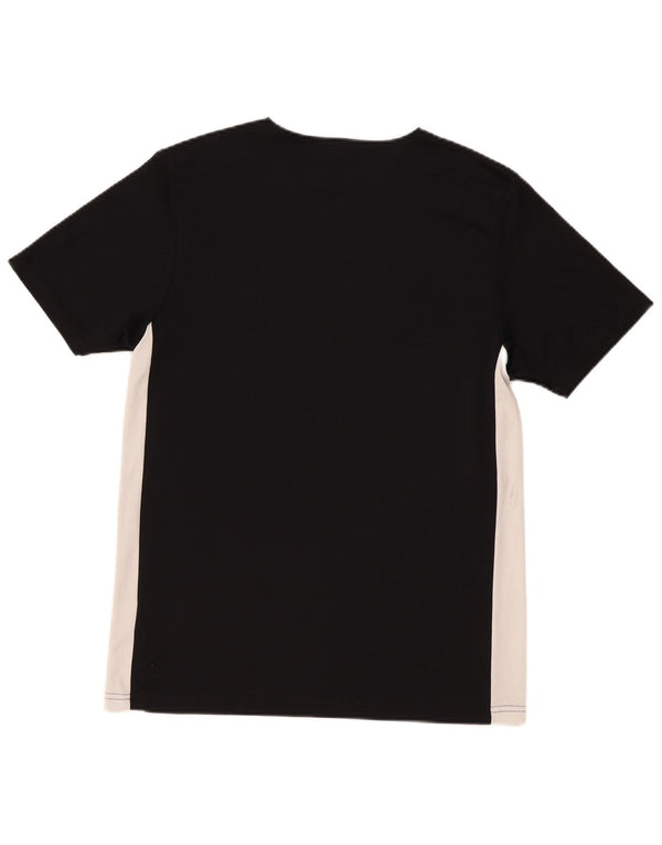 Adidas Mens Climalite T-Shirt Top Medium Black Colourblock Polyester