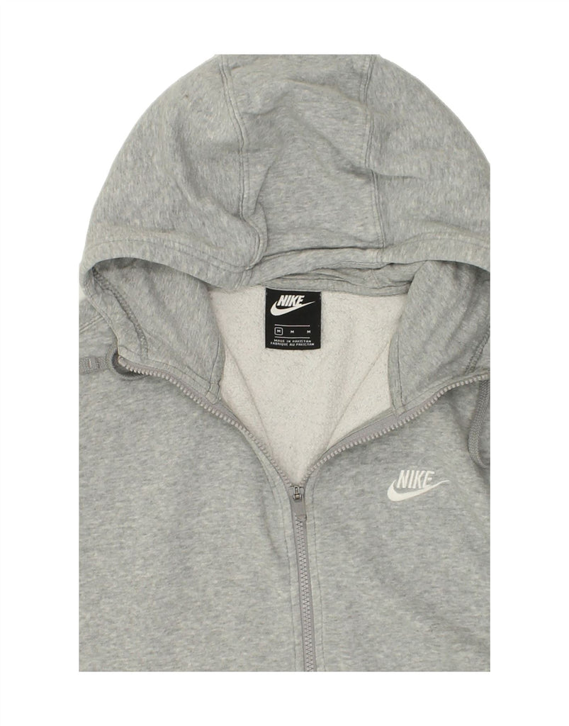 NIKE Mens Zip Hoodie Sweater Medium Grey Cotton | Vintage Nike | Thrift | Second-Hand Nike | Used Clothing | Messina Hembry 