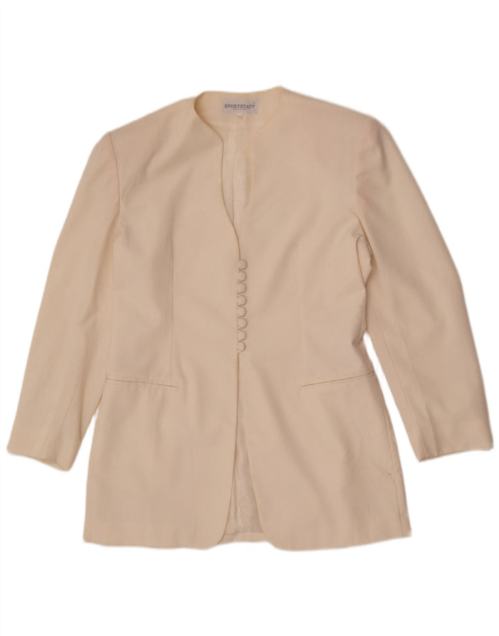 Sportstaff Womens Blazer Jacket IT 46 Large White Polyester