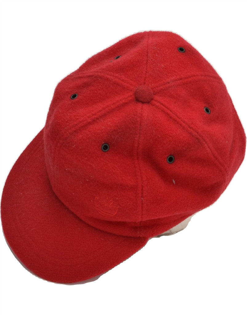 TIMBERLAND Mens Snapback Cap Small Red Polyester | Vintage Timberland | Thrift | Second-Hand Timberland | Used Clothing | Messina Hembry 