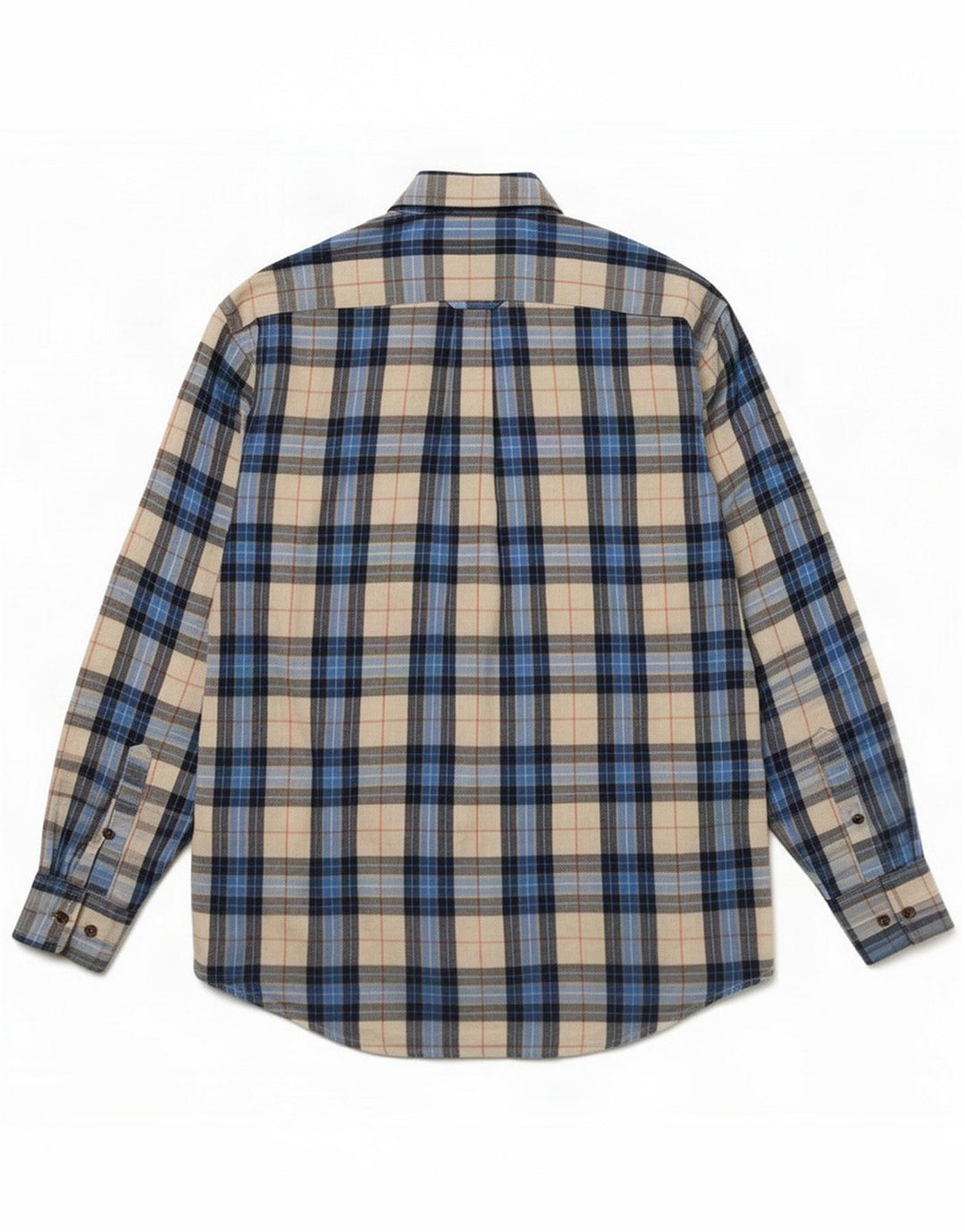 Izod Mens Shirt Medium Blue Plaid Cotton