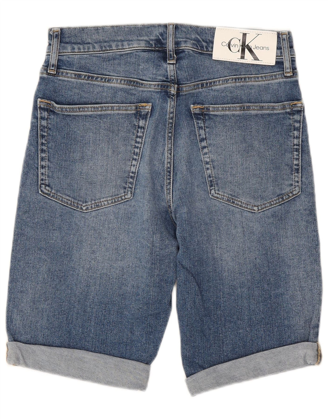 CALVIN KLEIN Mens Denim Shorts W29 Small Blue Cotton