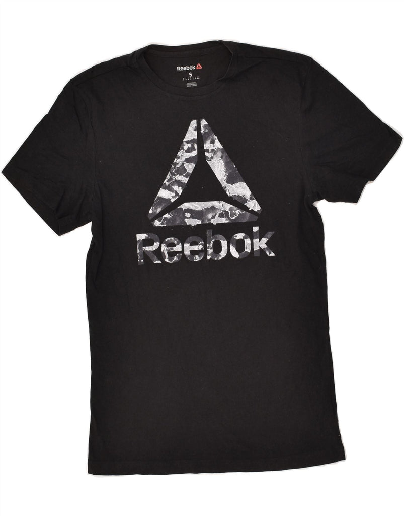 REEBOK Mens Graphic T-Shirt Top Small Black Cotton | Vintage Reebok | Thrift | Second-Hand Reebok | Used Clothing | Messina Hembry 