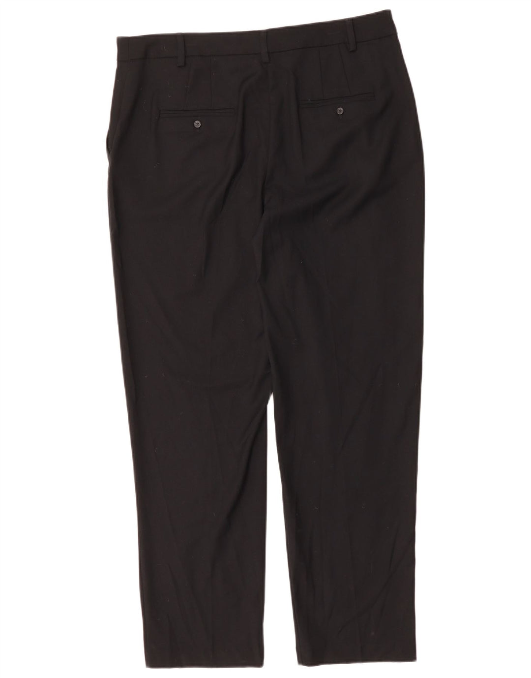 MARKS & SPENCER Womens Relaxed Chino Trousers UK 14 Large W36 L30 Black