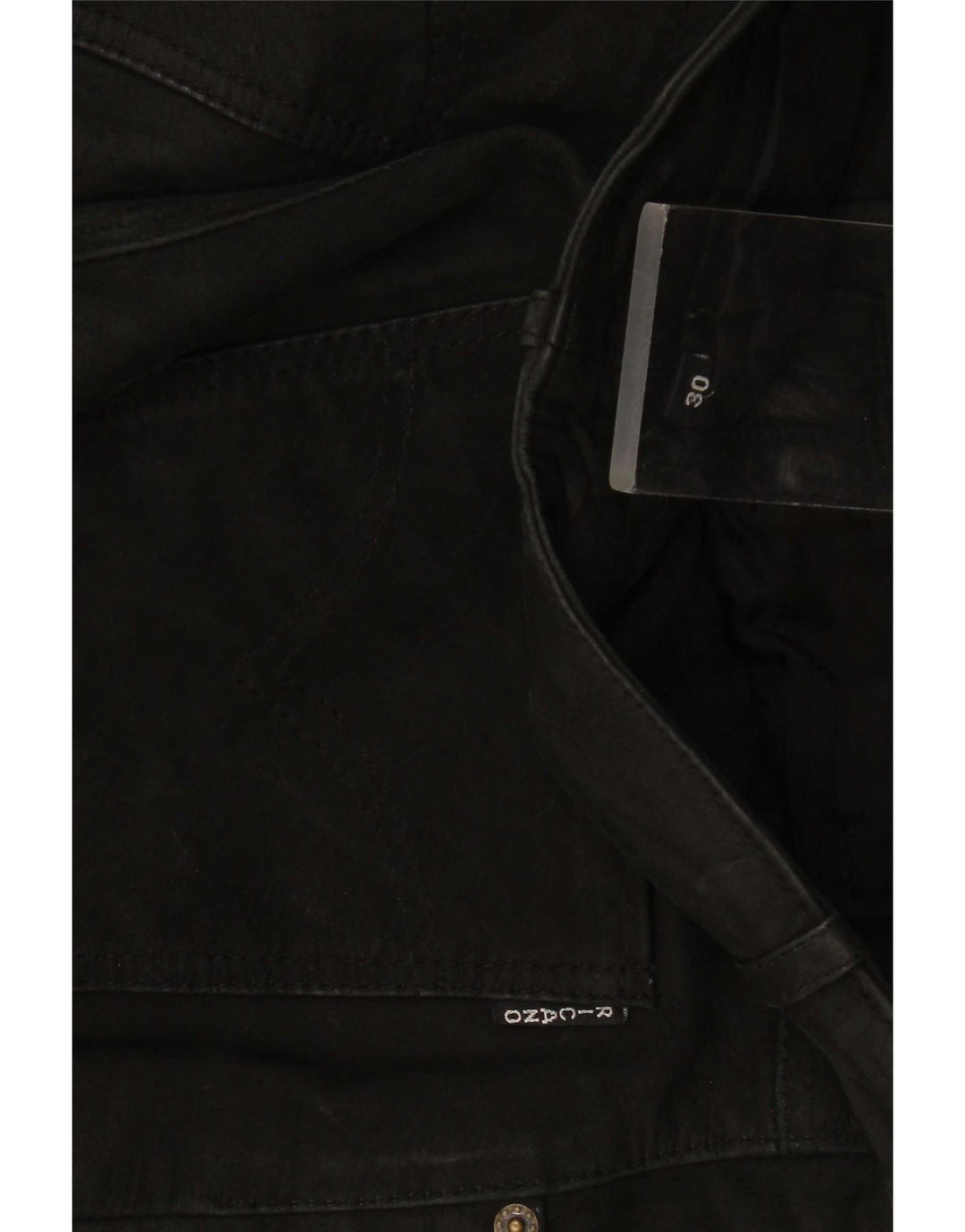 Ricano Mens Leather Trousers W30 L32 Black