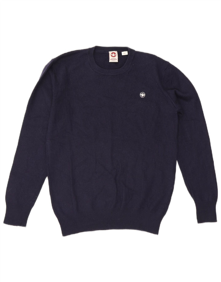 MURPHY & NYE Womens Crew Neck Jumper Sweater UK 14 Large Navy Blue