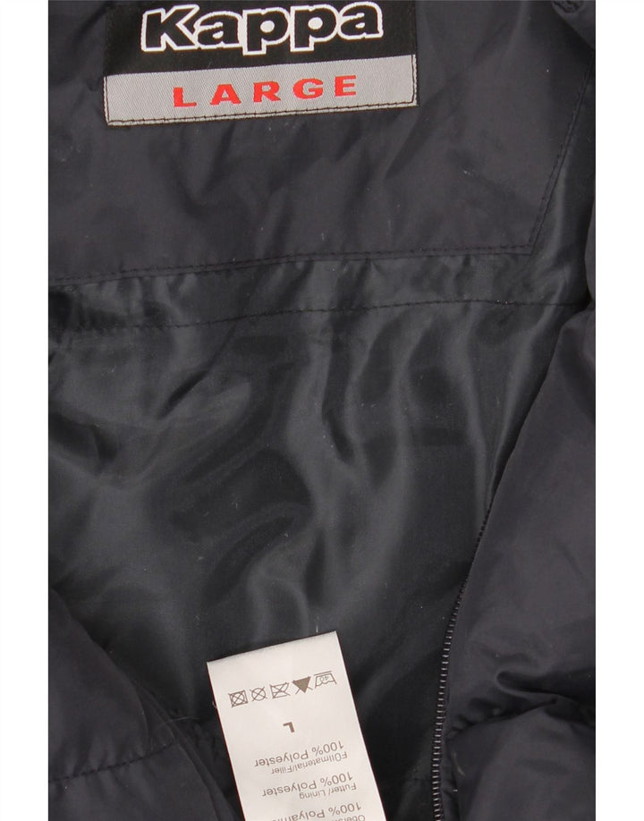 KAPPA Mens Graphic Padded Jacket UK 40 Large Navy Blue Polyester