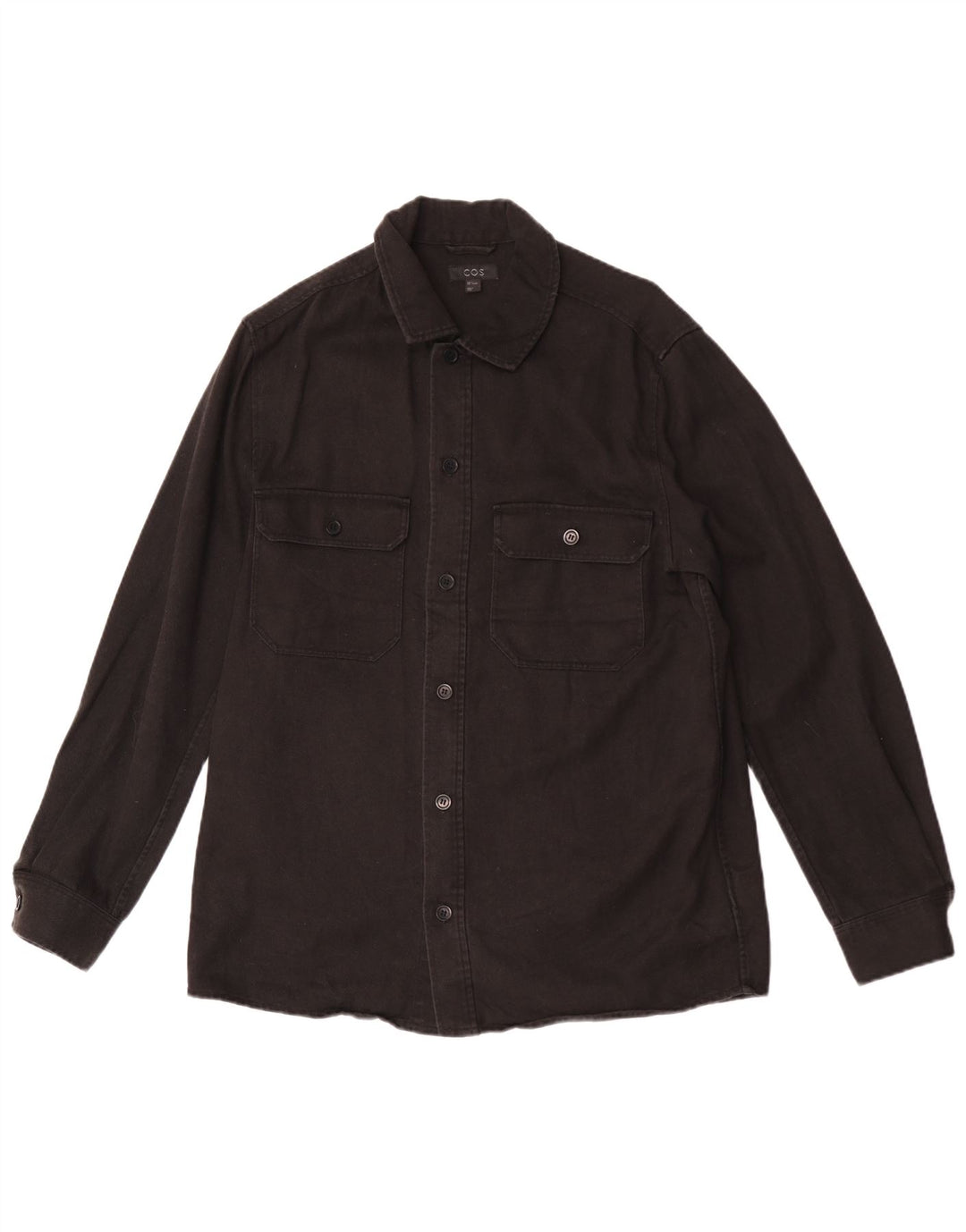 Cos Mens Denim Shirt Small Black Lyocell
