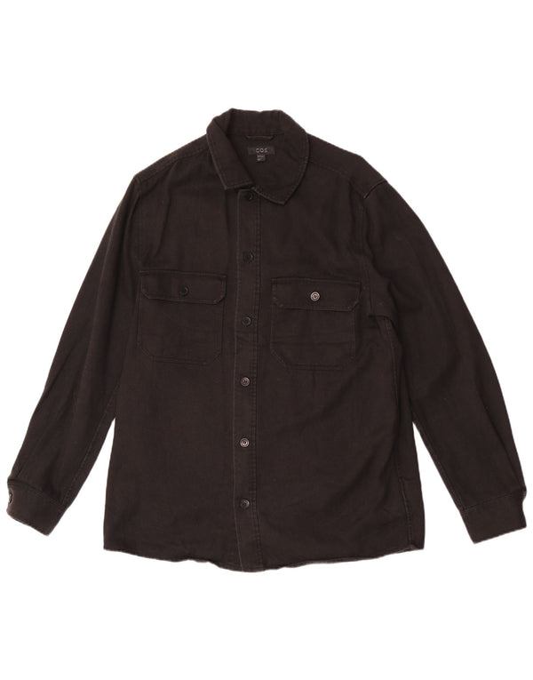 Cos Mens Denim Shirt Small Black Lyocell