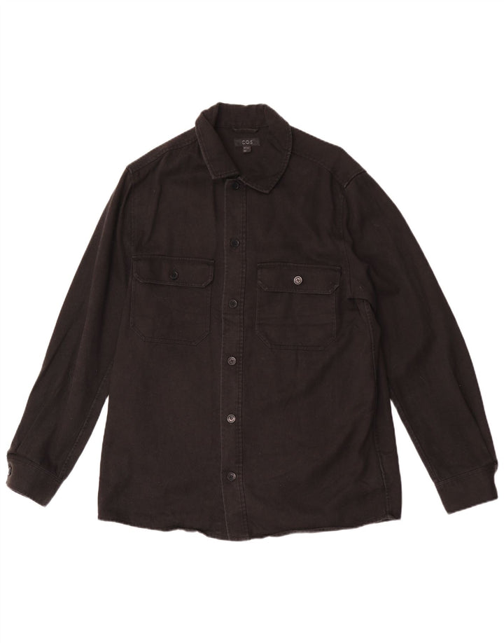Cos Mens Denim Shirt Small Black Lyocell