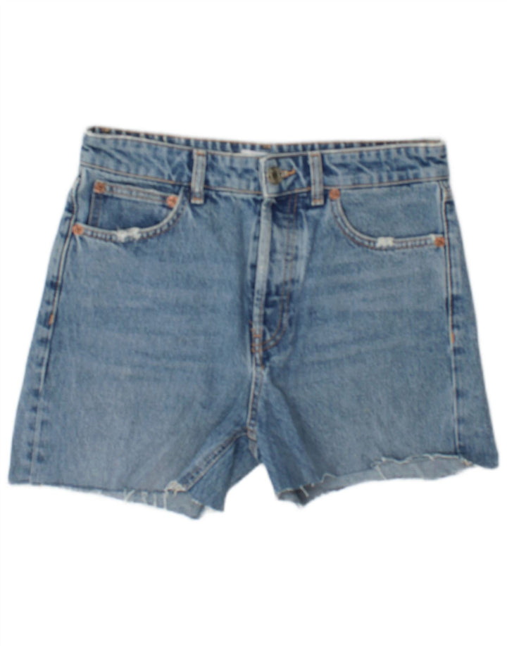 Zara Womens Denim Shorts EU 38 Small W28 Blue