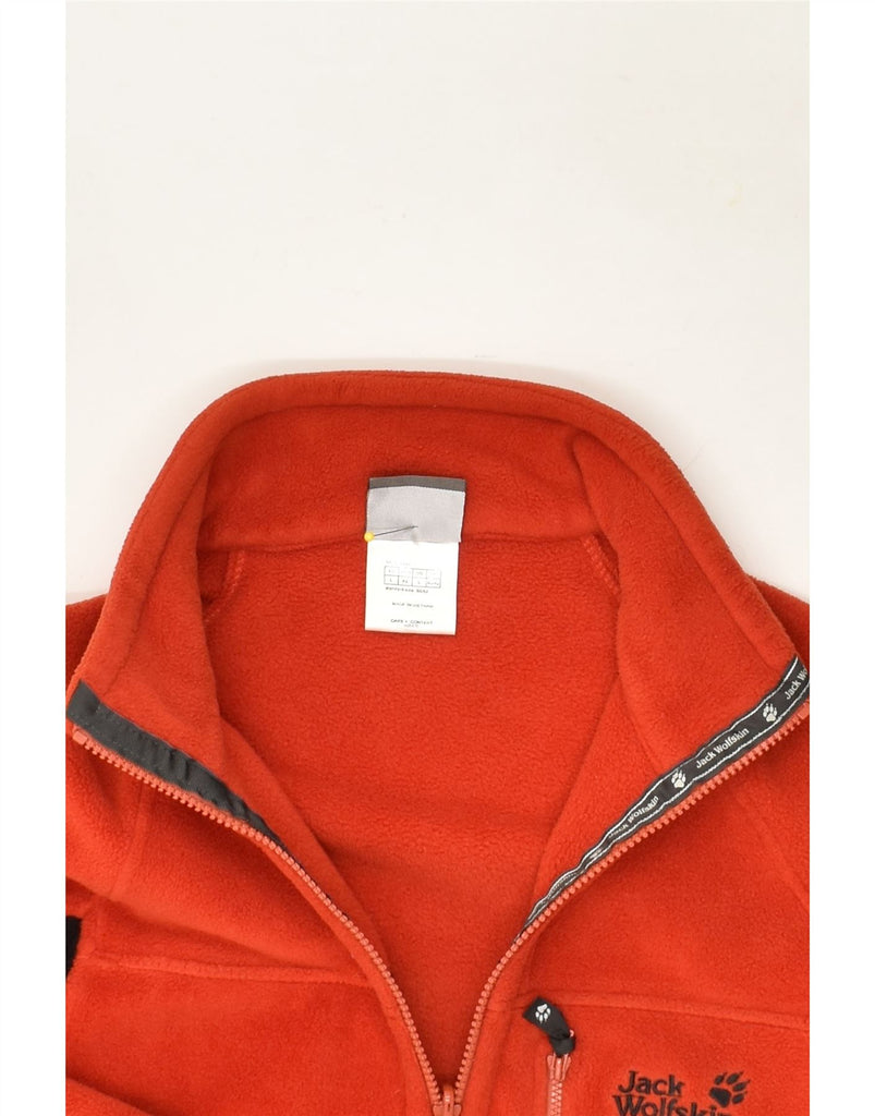 JACK WOLFSKIN Mens Fleece Jacket UK 40/42 Large Orange Colourblock | Vintage Jack Wolfskin | Thrift | Second-Hand Jack Wolfskin | Used Clothing | Messina Hembry 