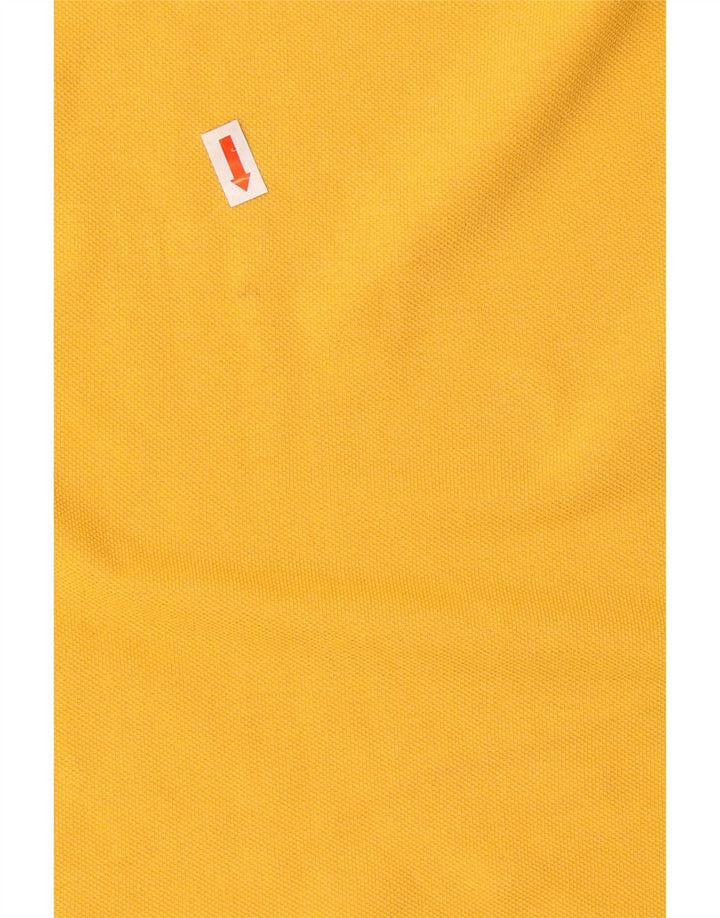 DACK'S Mens Polo Shirt Large Yellow Cotton