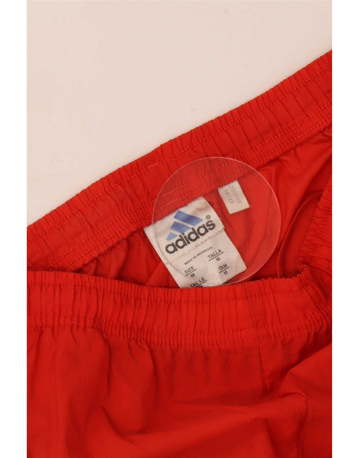 Adidas Mens Tracksuit Trousers Medium Red Nylon