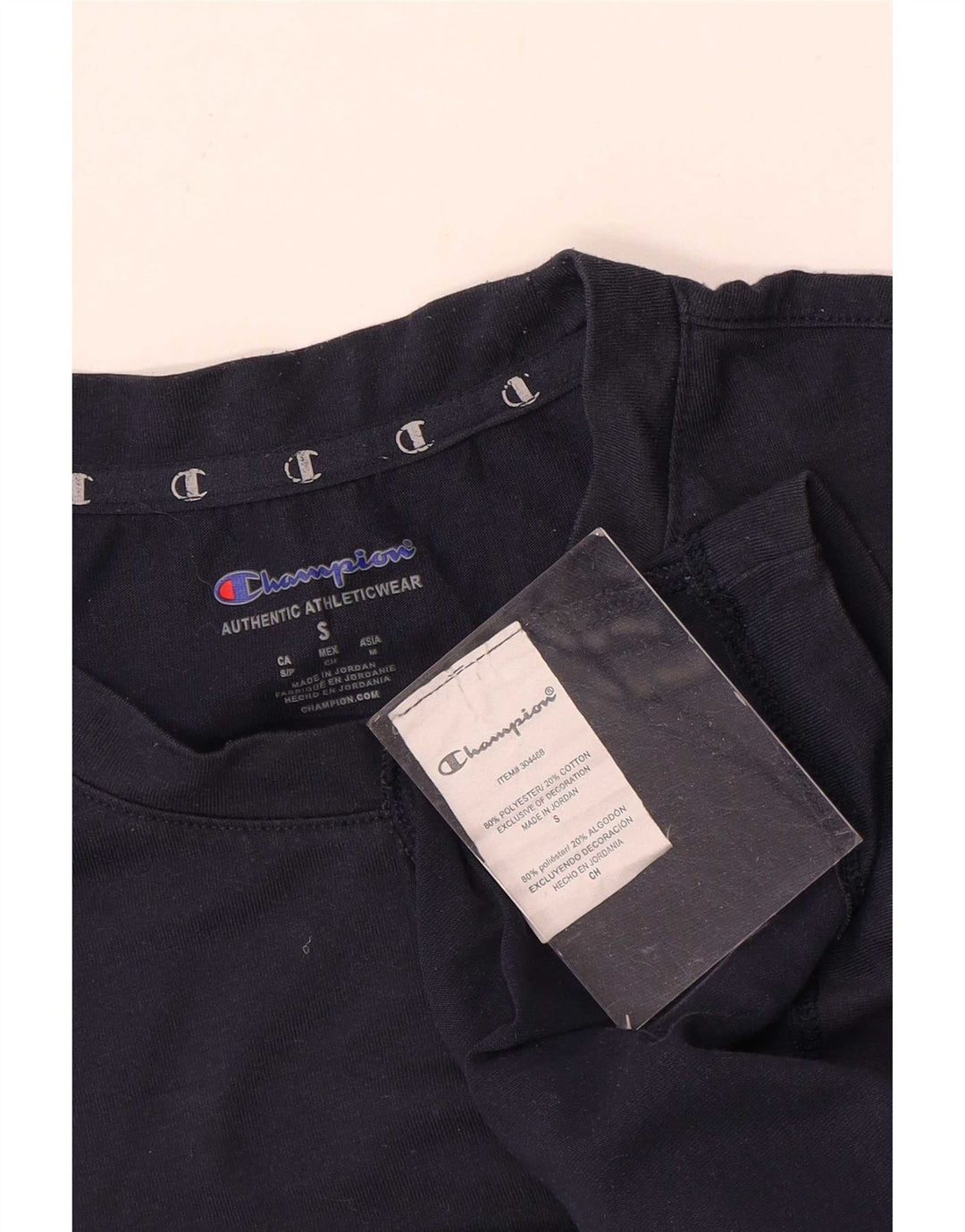 Champion Mens Short Sleeve Regular Fit T-Shirt Top Small Navy Blue