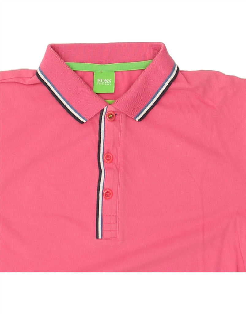 HUGO BOSS Mens Polo Shirt Small Pink | Vintage Hugo Boss | Thrift | Second-Hand Hugo Boss | Used Clothing | Messina Hembry 
