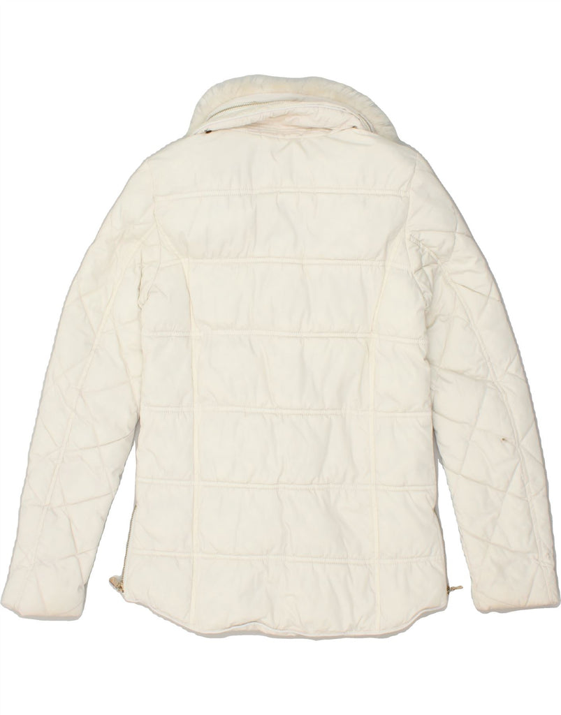 GAUDI Girls Padded Jacket 15-16 Years Off White Polyester | Vintage Gaudi | Thrift | Second-Hand Gaudi | Used Clothing | Messina Hembry 