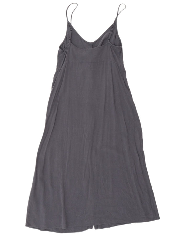 Topshop Womens Slip Dress UK 12 Medium Navy Blue Viscose