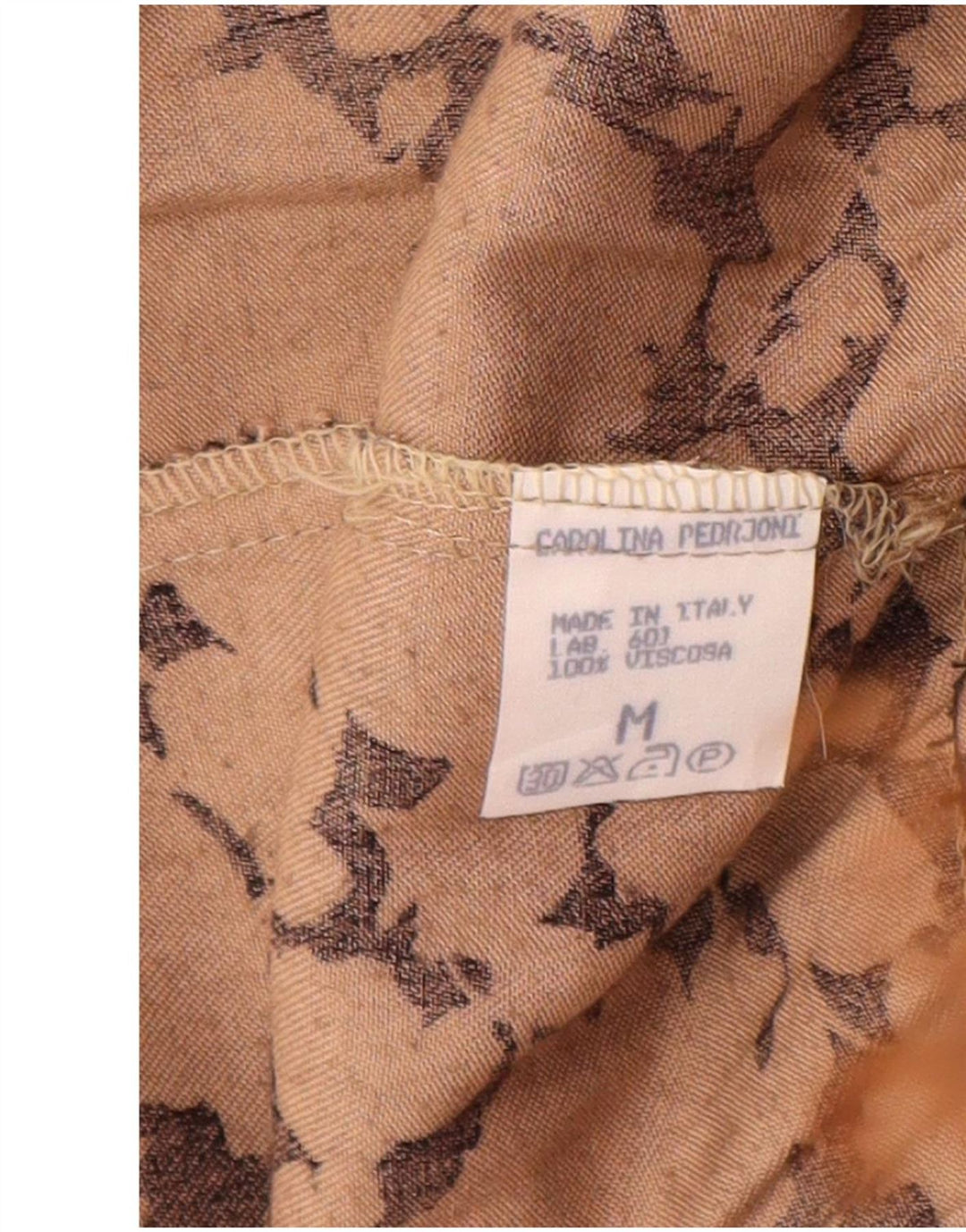 VINTAGE Womens A-Line Skirt Medium W30 Brown Floral Viscose