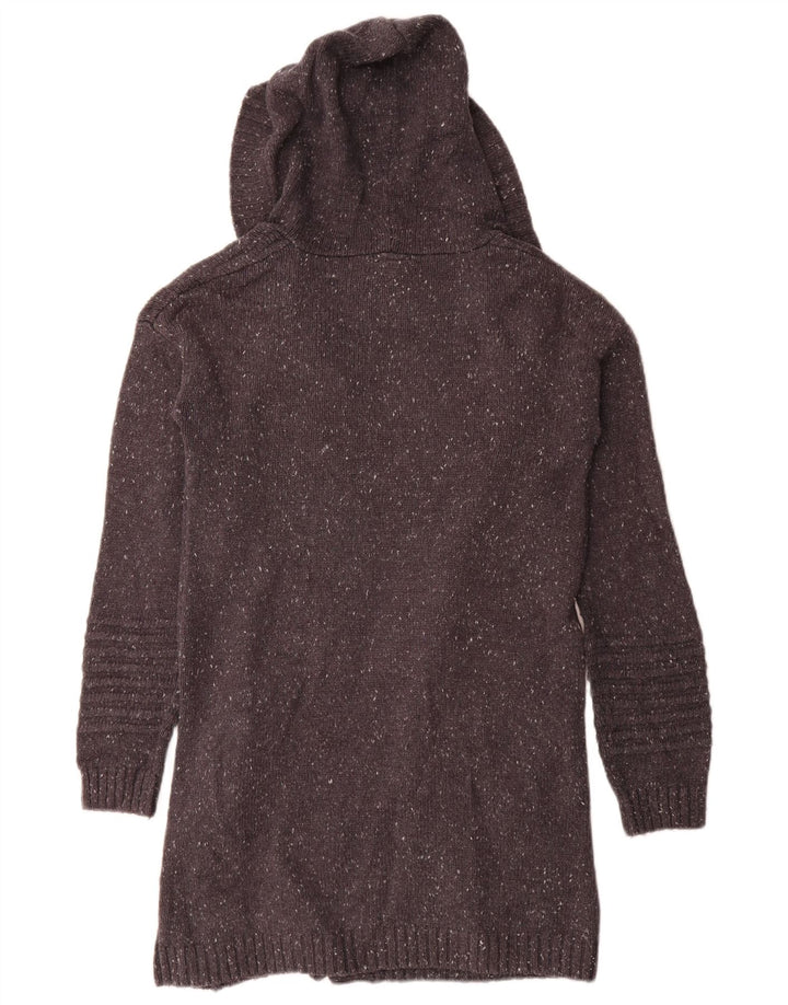 Rip Curl Womens Longline Open Cardigan Sweater UK 14 Medium Grey Flecked