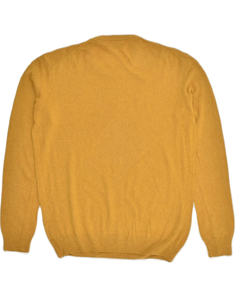 TRUSSARDI Mens Crew Neck Jumper Sweater 2XL Yellow Wool | Vintage Trussardi | Thrift | Second-Hand Trussardi | Used Clothing | Messina Hembry 