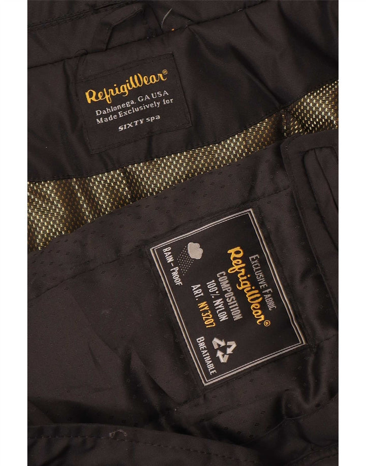 Refrigiwear Mens Padded Bomber Jacket UK 40 Large Black Nylon