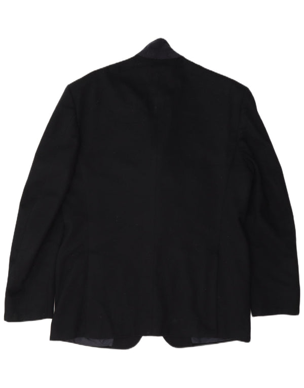 Trussardi Mens 2 Button Blazer Jacket IT 52 XL Navy Blue Wool