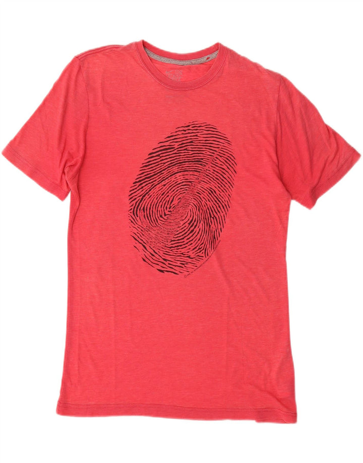 Nike Mens Regular Fit Graphic T-Shirt Top Medium Red Polyester