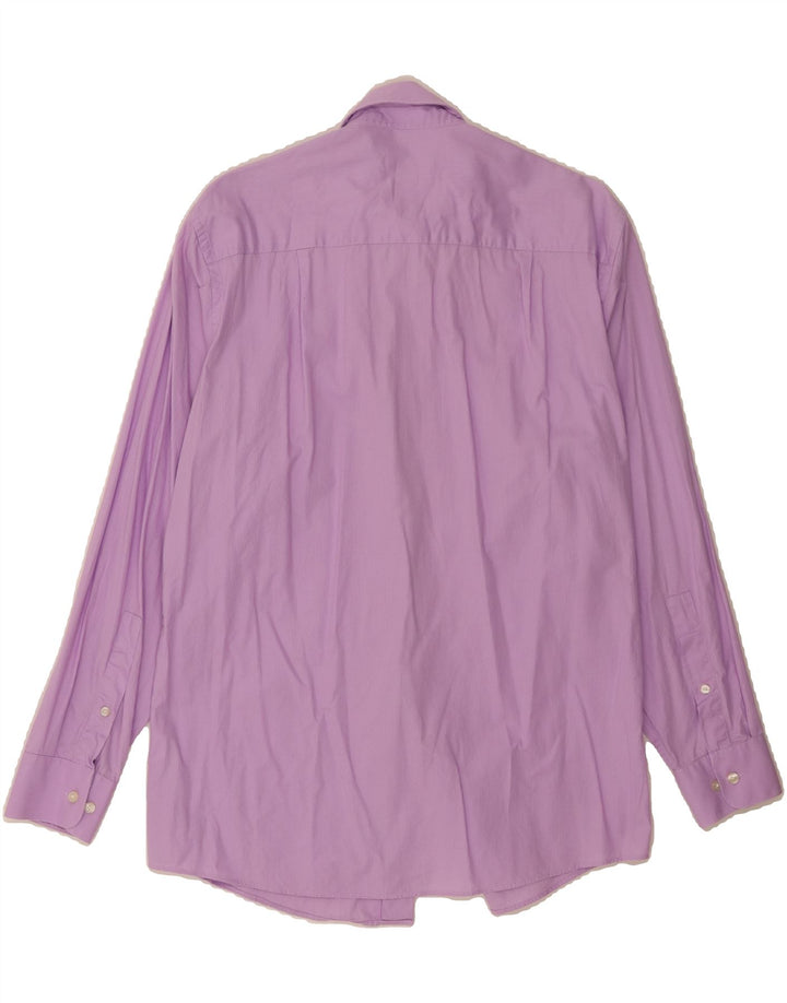 CALVIN KLEIN Mens Slim Fit Shirt Size 15 Medium Purple Cotton Vintage Calvin Klein and Second-Hand Calvin Klein from Messina Hembry 