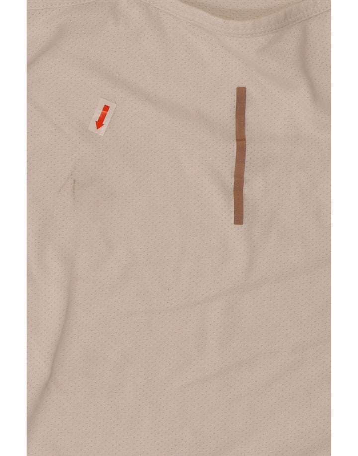 Nike Womens Dri Fit Vest Top UK 14 Large Off White Polyester