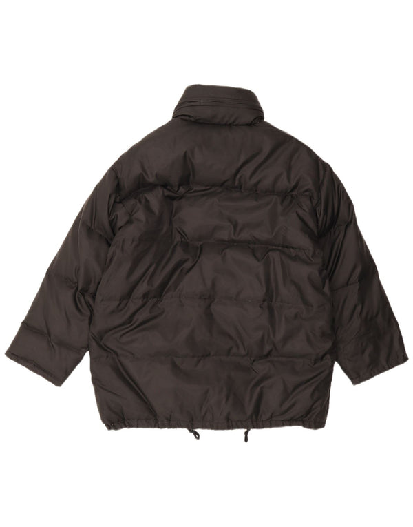 Vintage Womens Oversized Padded Coat UK 6 XS Black Nylon