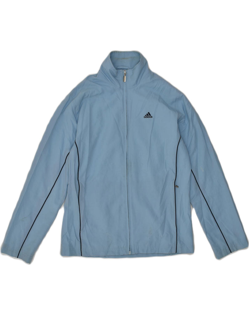 ADIDAS Womens Tracksuit Top Jacket US 10 Large Blue Polyester | Vintage Adidas | Thrift | Second-Hand Adidas | Used Clothing | Messina Hembry 