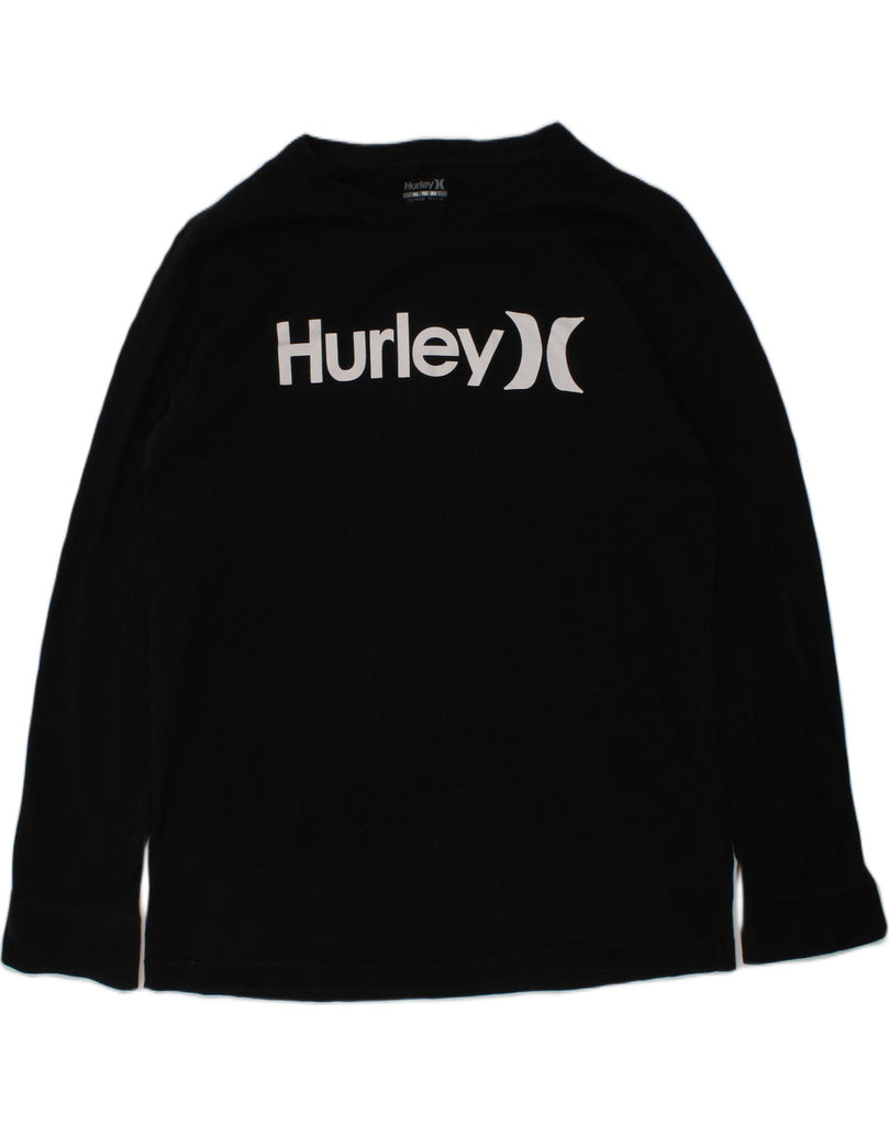 HURLEY Boys Graphic Top Long Sleeve 13-14 Years XL Black Cotton | Vintage Hurley | Thrift | Second-Hand Hurley | Used Clothing | Messina Hembry 