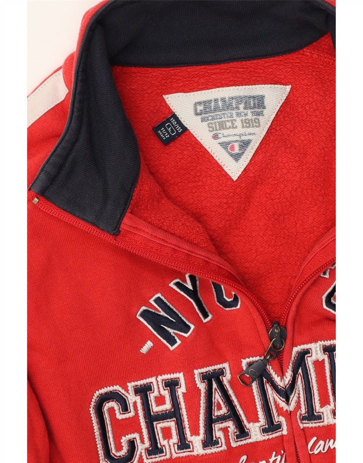 Champion Boys Tracksuit Top Jacket 11-12 Years Large Red Colourblock