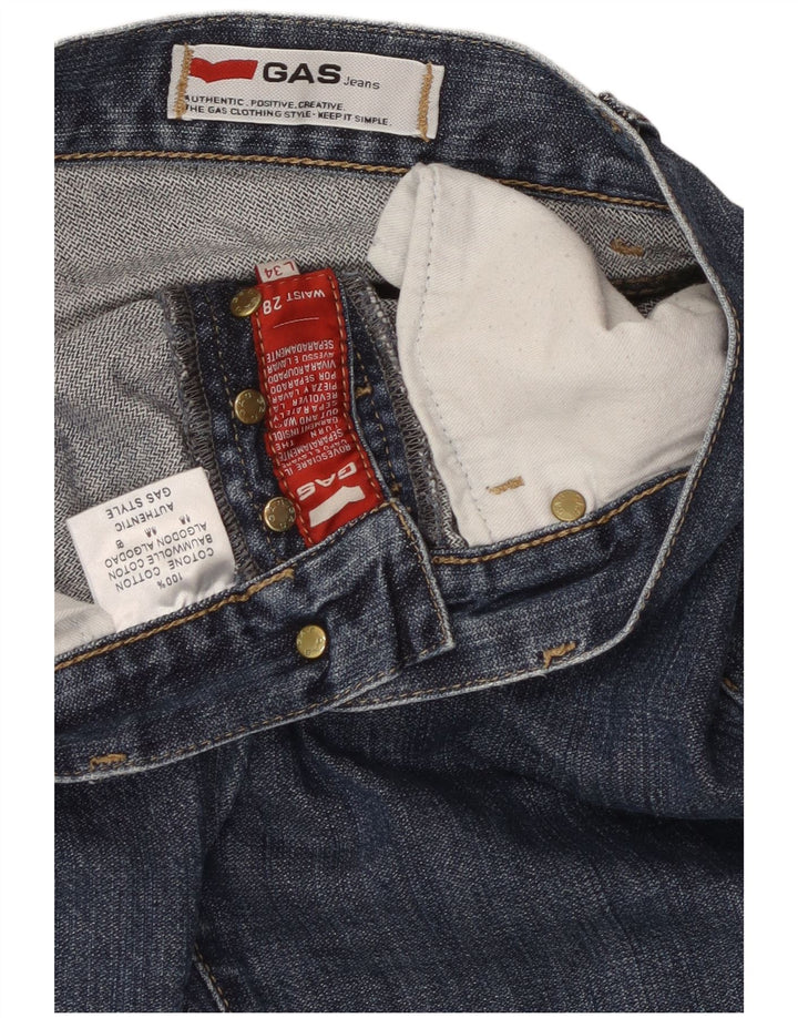 GAS Womens Slim Jeans W28 L34 Blue Cotton