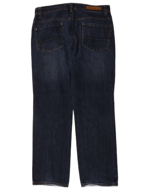 Crew Clothing Mens Straight Jeans W34 L28 Navy Blue Cotton