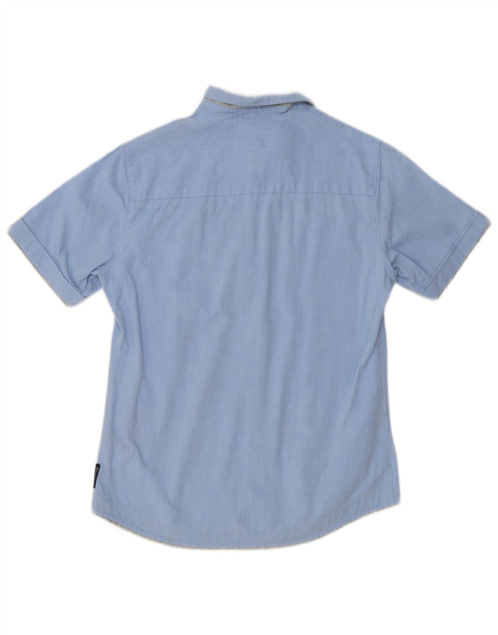 Armani Junior Boys Short Sleeve Shirt 12-13 Years Blue Cotton