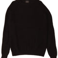 Zara Mens Boat Neck Jumper Sweater Medium Black Cotton