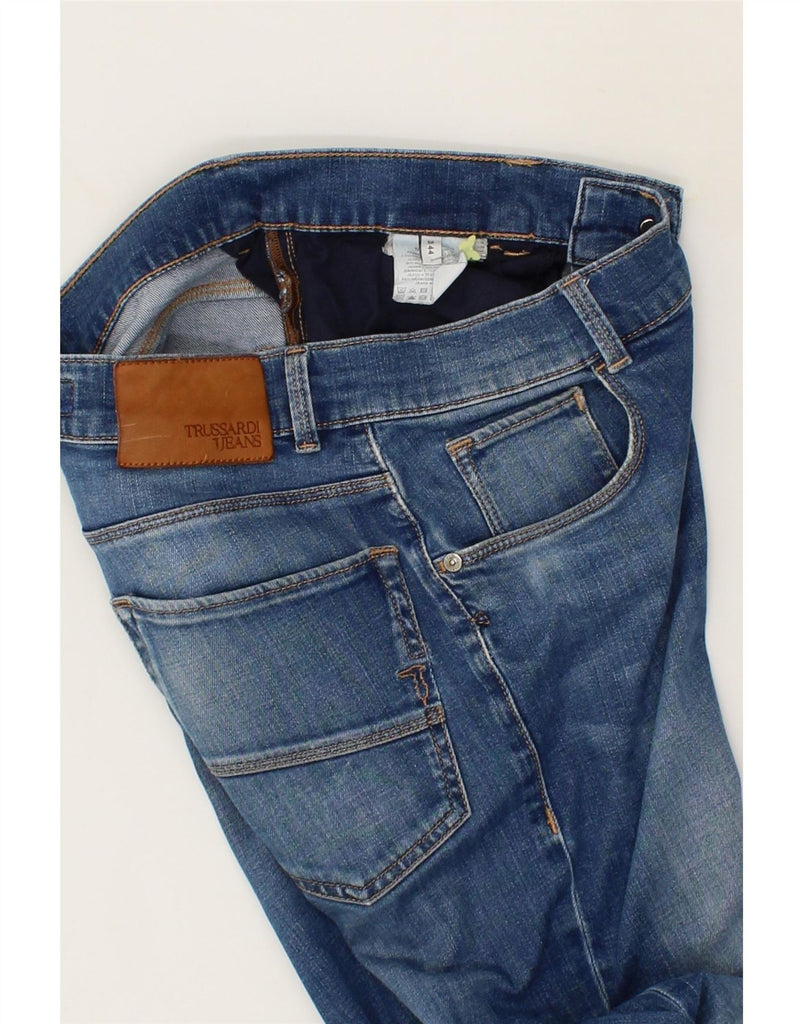 TRUSSARDI Womens Slim Jeans W28 L30  Blue Cotton Vintage Trussardi and Second-Hand Trussardi from Messina Hembry 