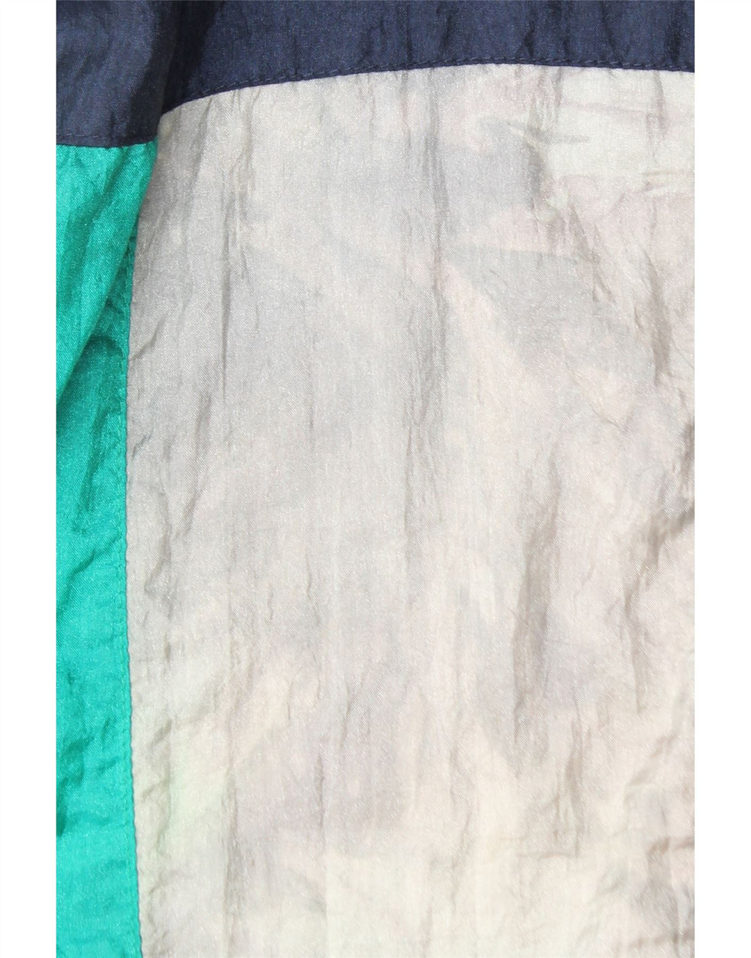 VINTAGE Mens Tracksuit Top Jacket Large Navy Blue Colourblock Polyamide