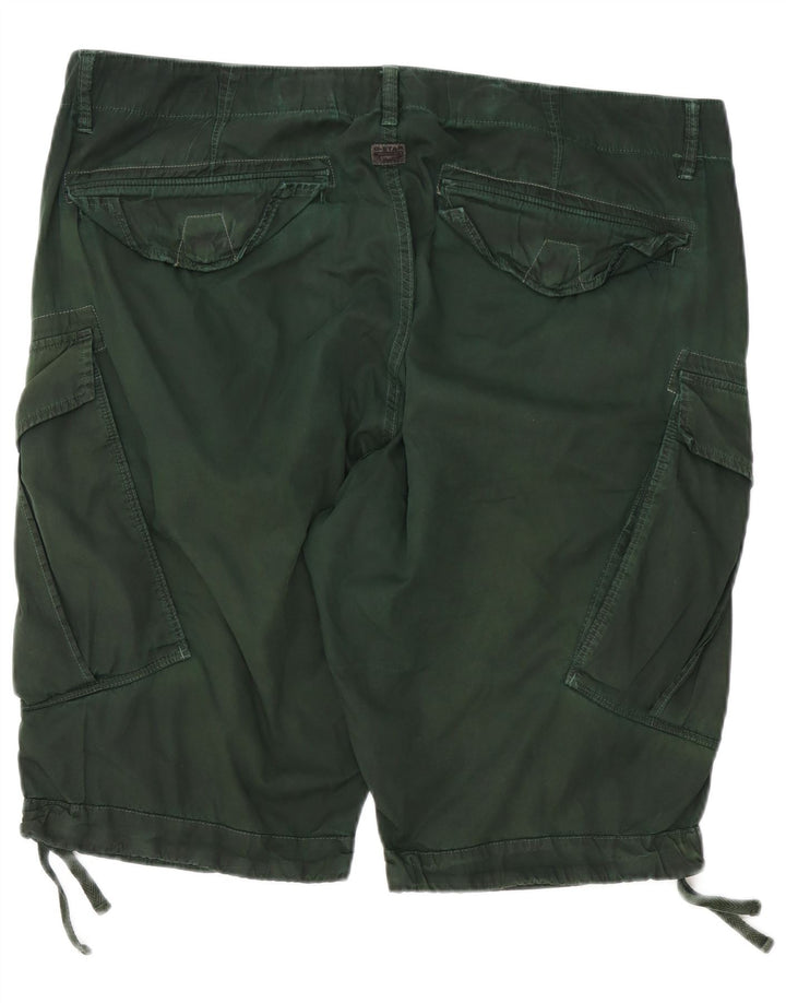 G-STAR Mens Loose Fit Cargo Shorts W40 XL Green Cotton