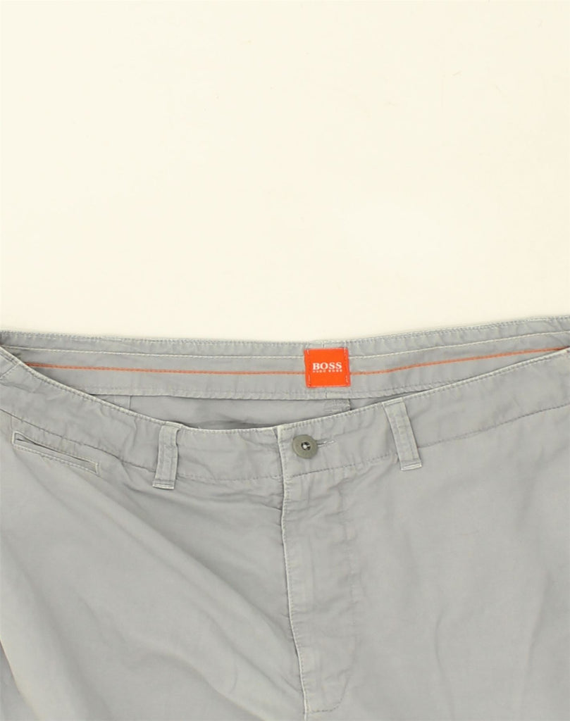 HUGO BOSS Womens Straight Chino Trousers W36 L35  Grey Cotton | Vintage Hugo Boss | Thrift | Second-Hand Hugo Boss | Used Clothing | Messina Hembry 