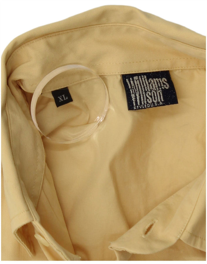 Williams Wilson Mens Graphic Shirt XL Yellow Cotton