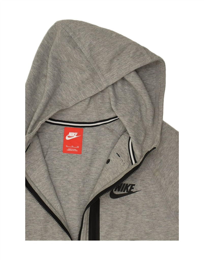 NIKE Womens Zip Hoodie Sweater UK 18 XL Grey Cotton | Vintage Nike | Thrift | Second-Hand Nike | Used Clothing | Messina Hembry 