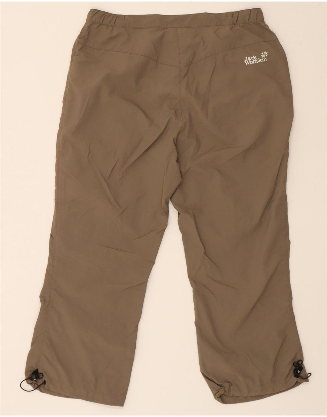 JACK WOLFSKIN Womens Hiking Capri Trousers UK 12/14 Medium  Khaki Vintage Jack Wolfskin and Second-Hand Jack Wolfskin from Messina Hembry 