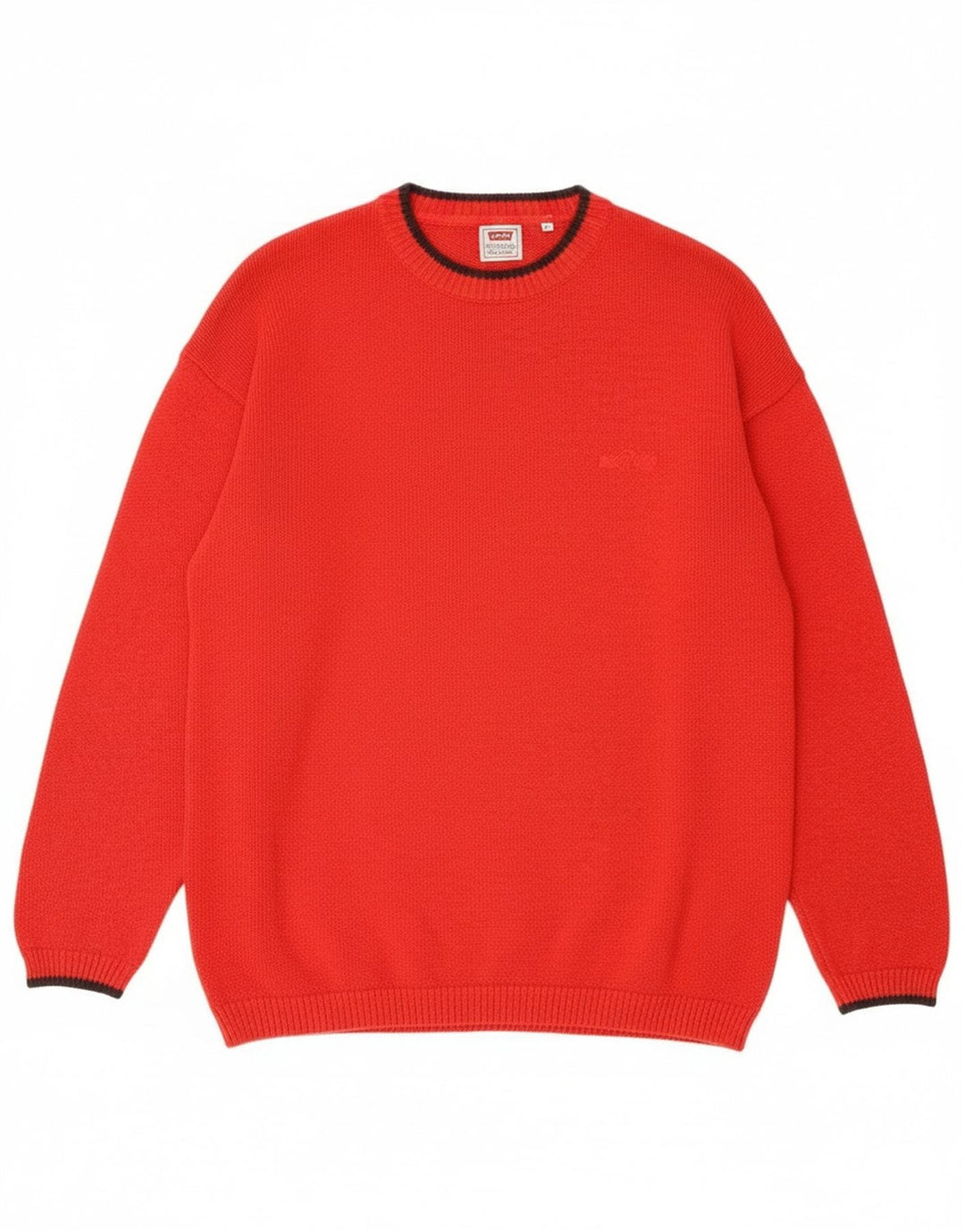 Levi's Mens Crew Neck Jumper Sweater XL Red Cotton