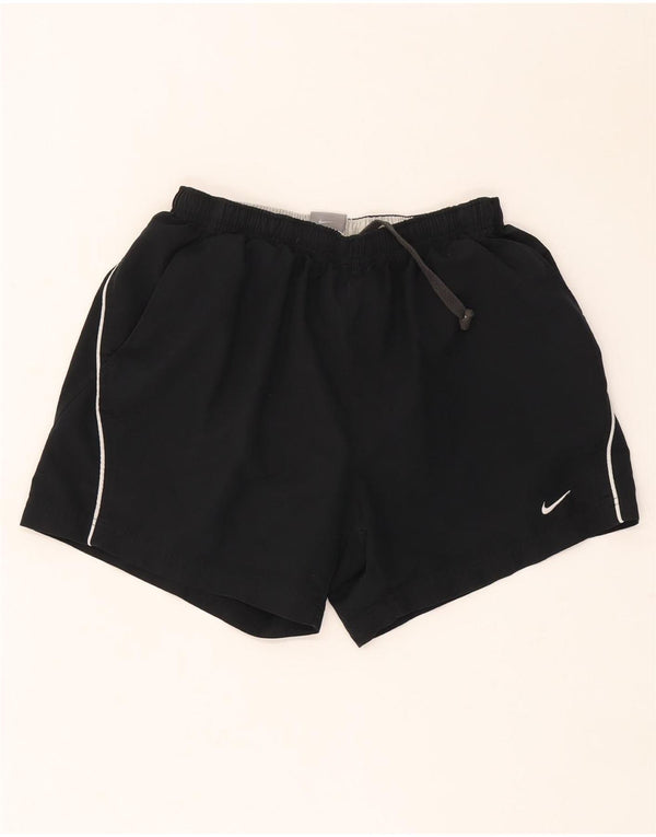 Nike Womens Sport Shorts UK 12 Medium Black Polyester